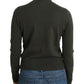 John Galliano Chic Green Turtleneck Virgin Wool Sweater