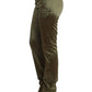 John Galliano Chic Green Slimline Tailored Pants