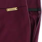 John Galliano Elegant Purple Slim Pants