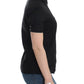 John Galliano Elegant Black Cotton Stretch Shortsleeve Blouse