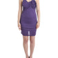 John Galliano Elegant Purple Jersey Cocktail Dress