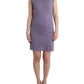 John Galliano Elegant Purple Knee-Length Cotton Dress