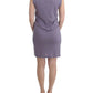 John Galliano Elegant Purple Knee-Length Cotton Dress