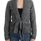 Cavalli Elegant Gray Wool Blend Cardigan