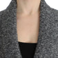 Cavalli Elegant Gray Wool Blend Cardigan