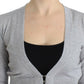 Cavalli Cropped Virgin Wool Cardigan in Chic Gray