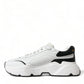 Dolce & Gabbana Chic Black & White Daymaster Leather Sneakers