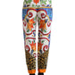 Dolce & Gabbana Majolica Print Tapered Cotton Pants