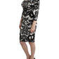 Cavalli Elegant Printed Jersey Sheath Dress