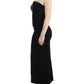 Cavalli Elegant Strapless Black Maxi Dress