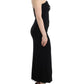 Cavalli Elegant Strapless Black Maxi Dress