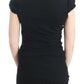 Cavalli Elegant Cap Sleeve Black Top