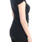 Cavalli Elegant Cap Sleeve Black Top