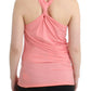 Cavalli Chic Pink Cotton Blend Tank Top