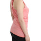 Cavalli Chic Pink Cotton Blend Tank Top