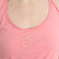 Cavalli Chic Pink Cotton Blend Tank Top