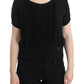 Cavalli Elegant Short Sleeved Black Jumper