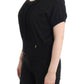 Cavalli Elegant Short Sleeved Black Jumper