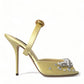 Dolce & Gabbana Crystal Embellished Silk Sandals