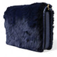 Dolce & Gabbana Exquisite Blue Mink Fur Shoulder Bag