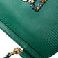 Dolce & Gabbana Elegant Green Leather Miss Sicily Satchel