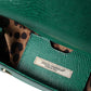 Dolce & Gabbana Elegant Green Leather Miss Sicily Satchel