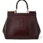 Dolce & Gabbana Elegant Bordeaux Leather Satchel