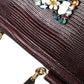 Dolce & Gabbana Elegant Bordeaux Leather Satchel