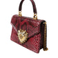 Dolce & Gabbana Bordeaux Exotic Leather Devotion Shoulder Bag