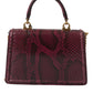 Dolce & Gabbana Bordeaux Exotic Leather Devotion Shoulder Bag