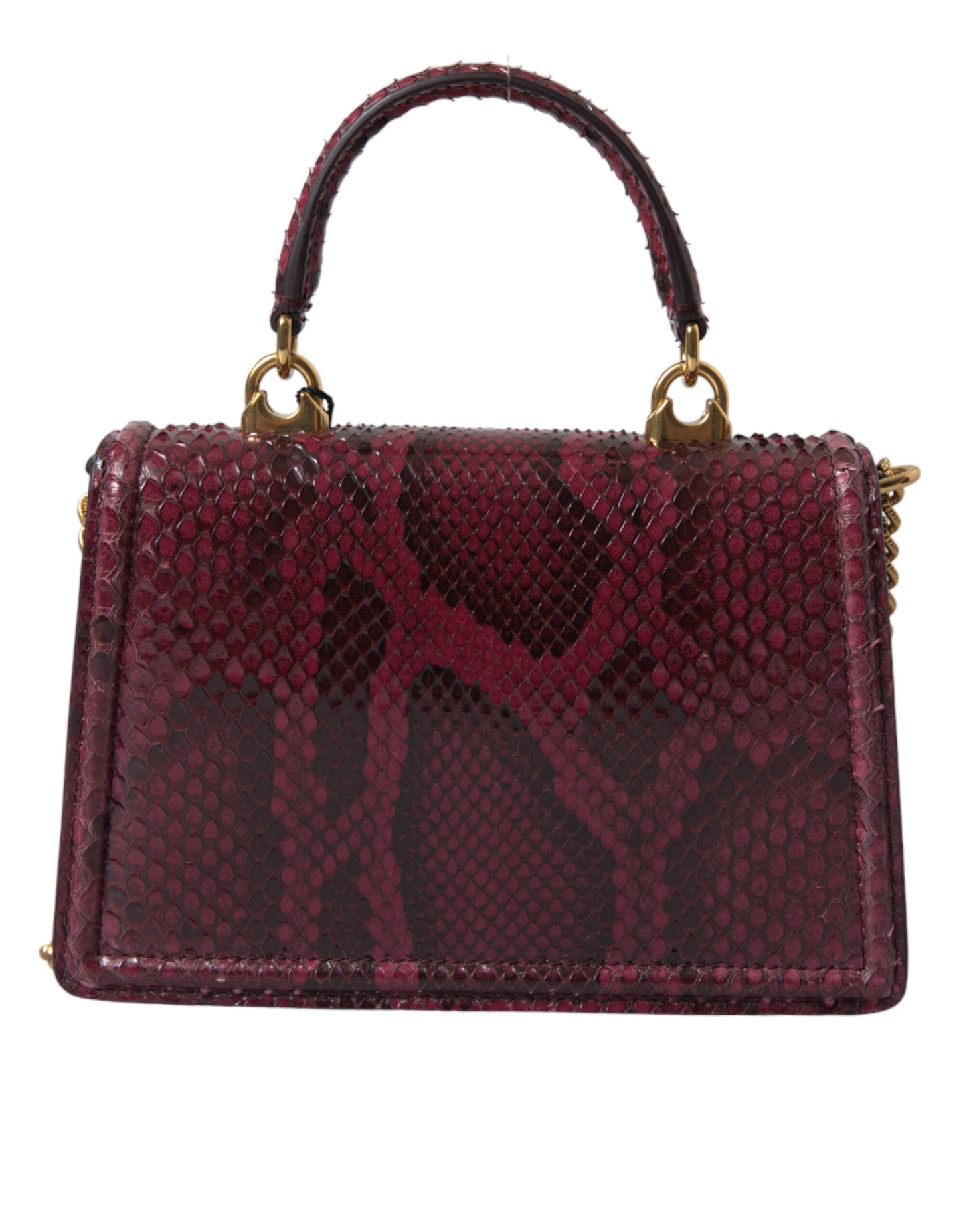 Dolce & Gabbana Bordeaux Exotic Leather Devotion Shoulder Bag