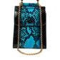 Dolce & Gabbana Exotic Leather Blue Crossbody Bag with Gold Accents