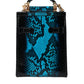 Dolce & Gabbana Exotic Leather Blue Crossbody Bag with Gold Accents