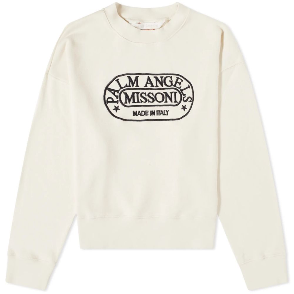 Palm Angels Embroidered Cotton Sweatshirt with Logo Detail