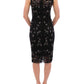 Dolce & Gabbana Elegant Black Floral Lace Crystal Dress