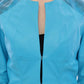 Vladimiro Gioia Exquisite Blue Leather Jacket with Snake Print Detail