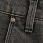 Costume National Sleek Gray Straight Leg Distressed Jeans