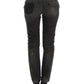 Costume National Sleek Gray Straight Leg Distressed Jeans