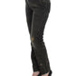 Costume National Sleek Gray Straight Leg Distressed Jeans