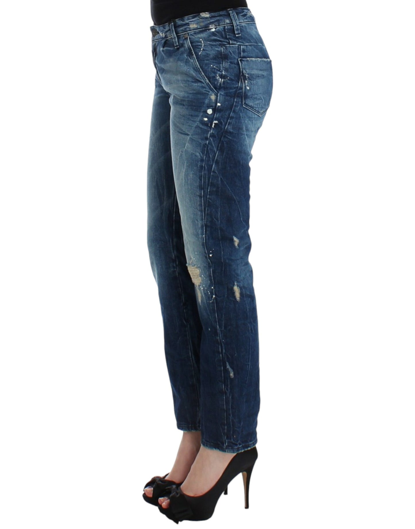 Costume National Chic Distressed Boyfriend Jeans