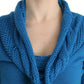 Costume National Chic Blue Scoop Neck Knit Sweater