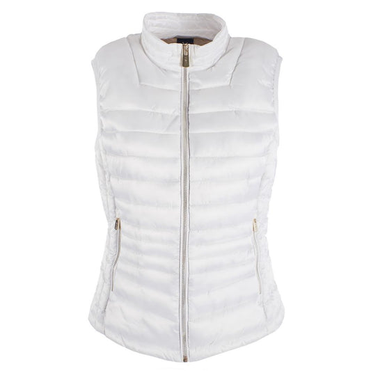 Yes Zee Chic White Sleeveless Technical Vest