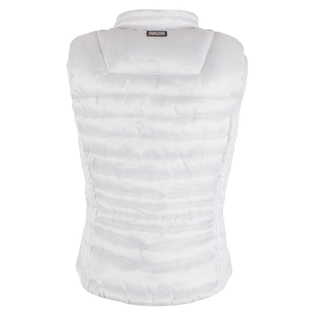 Yes Zee Chic White Sleeveless Technical Vest