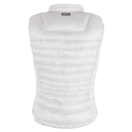 Yes Zee Chic White Sleeveless Technical Vest