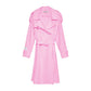 Hinnominate Chic Double-Breasted Pink Trench Coat