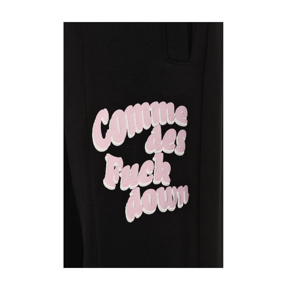 Comme Des Fuckdown Chic Black Cotton Tracksuit Trousers