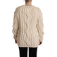 Dolce & Gabbana Elegant White Cashmere Crew Neck Pullover