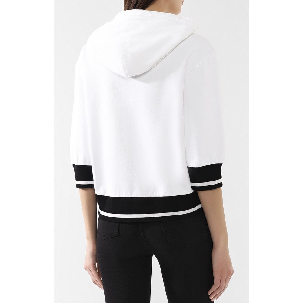 Dolce & Gabbana Elegant White Cotton Hoodie - Made in Italy