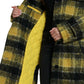 Dolce & Gabbana Chic Plaid Long Coat in Sunshine Yellow