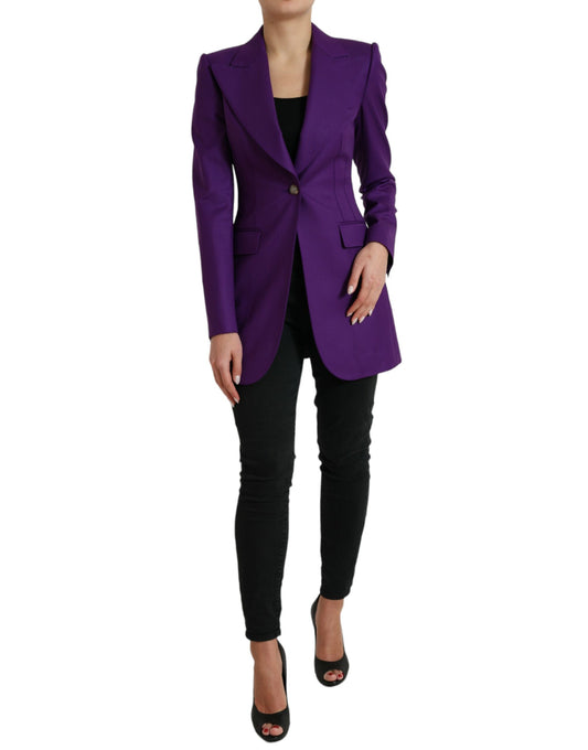 Dolce & Gabbana Elegant Wool Blazer with Silk Lining